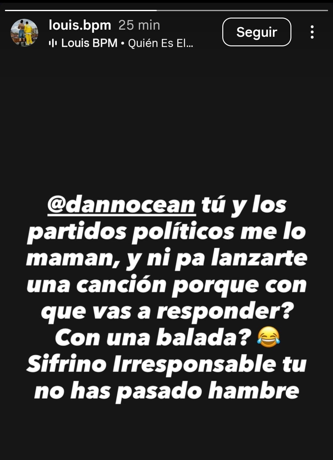 Mensaje emitido por Louis BPM