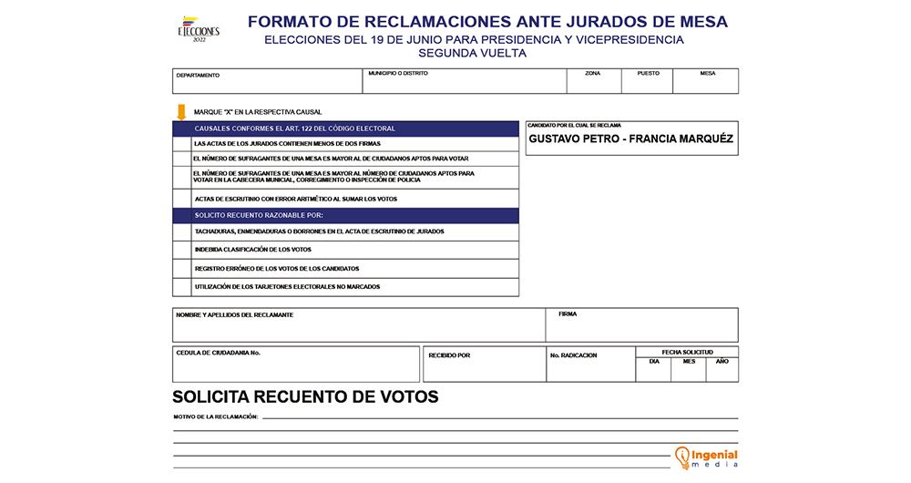 Este es el formulario E-25 que le enviaban a los testigos por correo.