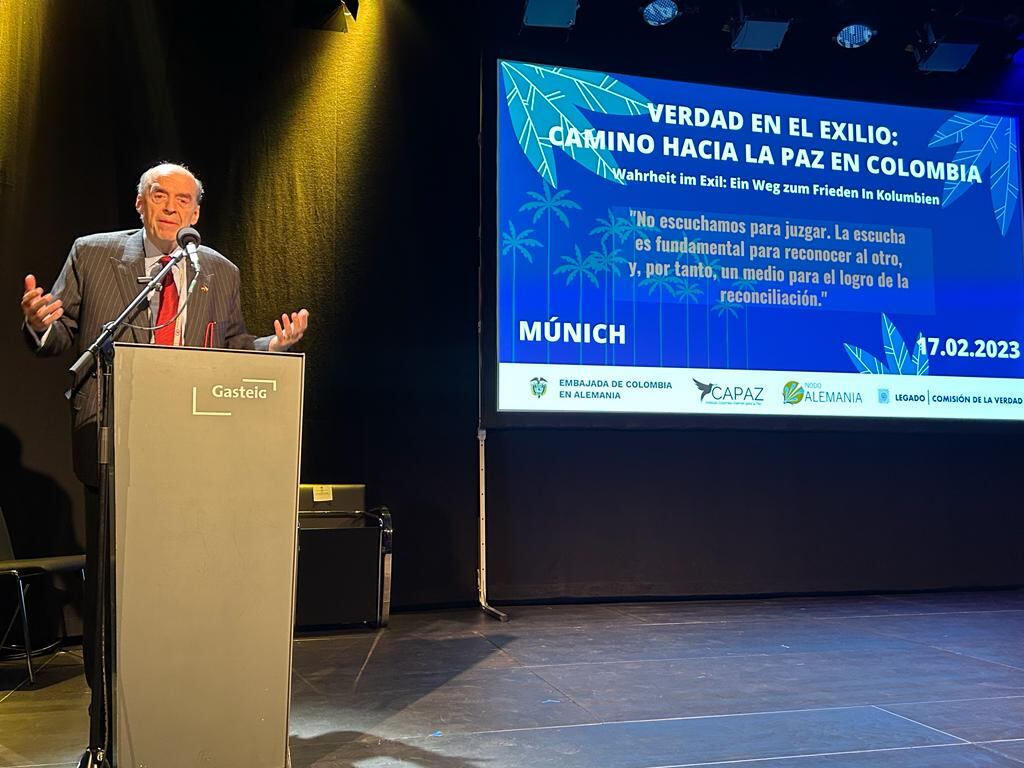 Álvaro Leyva durante su intervención en Múnich.