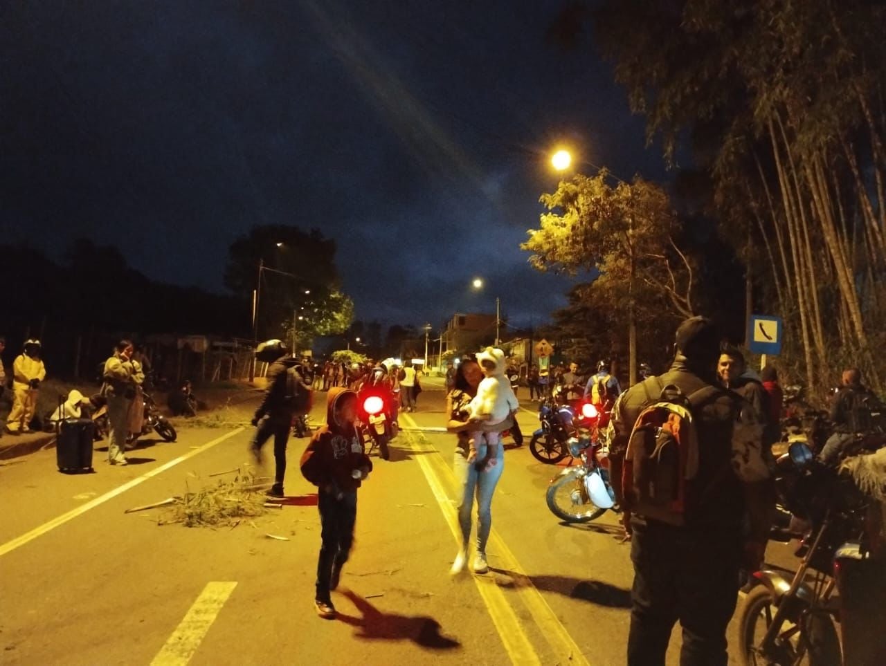 Imagen bloqueo Vía Panamerican diciembre 2023