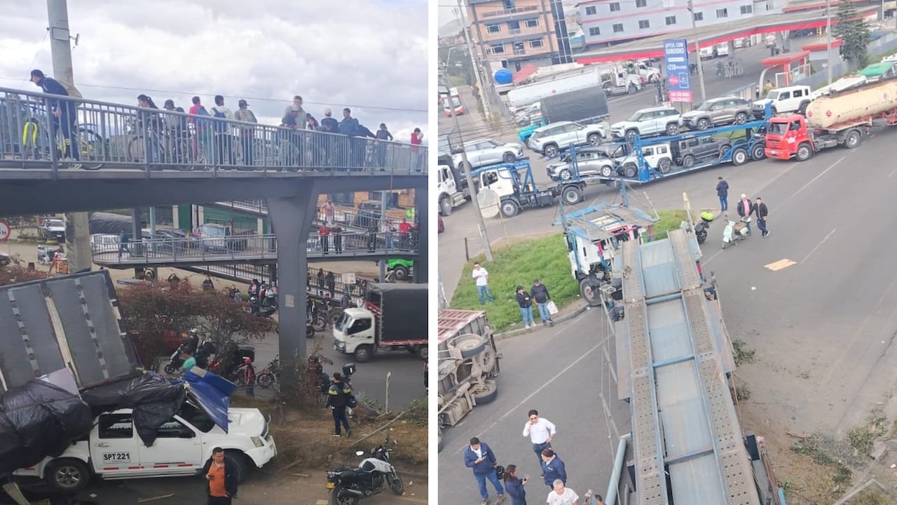 Accidente múltiple en la vía Bogotá-Mosquera.