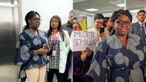 La vicepresidenta le agradeció a todas las personas con las que compartió.