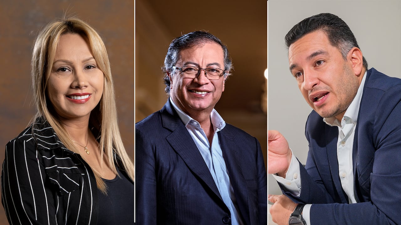 Gustavo Petro, Sandra Ortiz y Andrés Idárraga