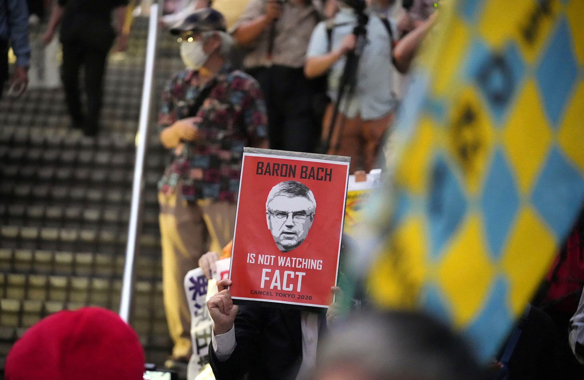 Protestas en contra de los juegos olímpicos en Japón.