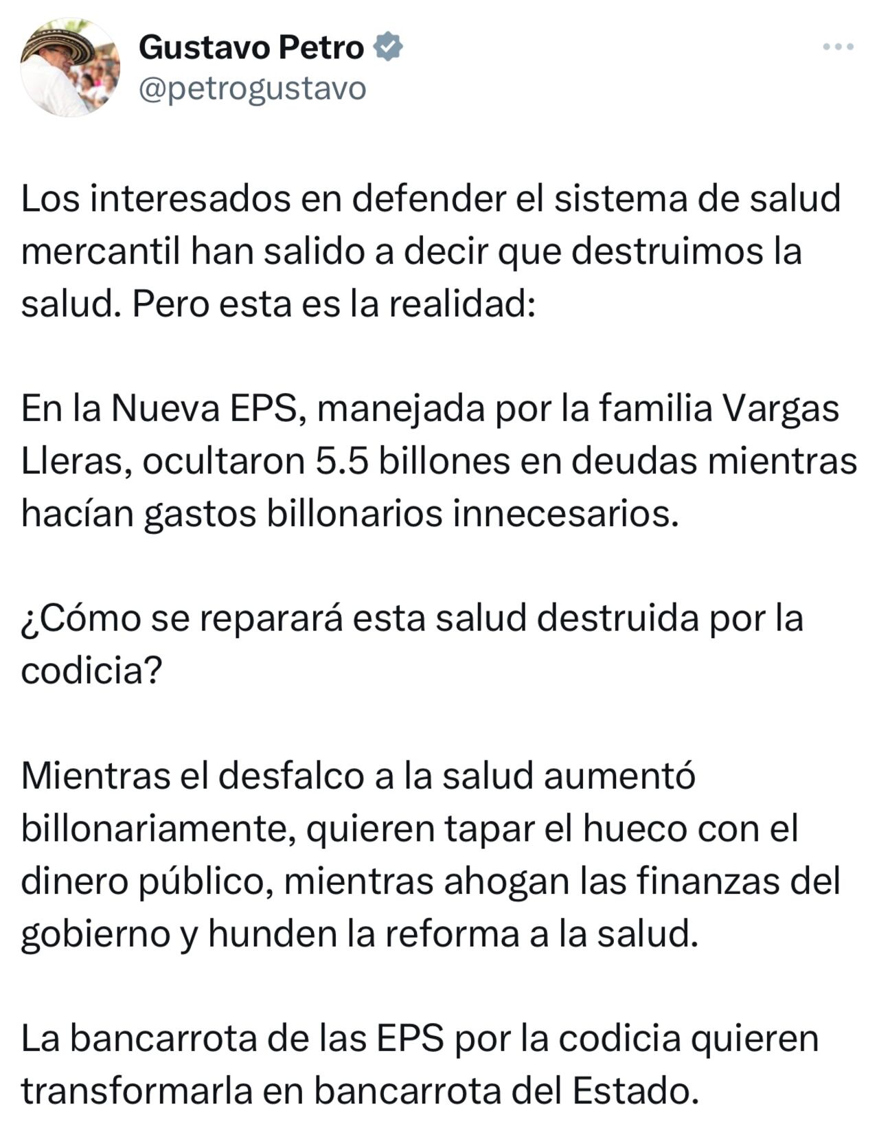 Mensaje presidente Gustavo Petro