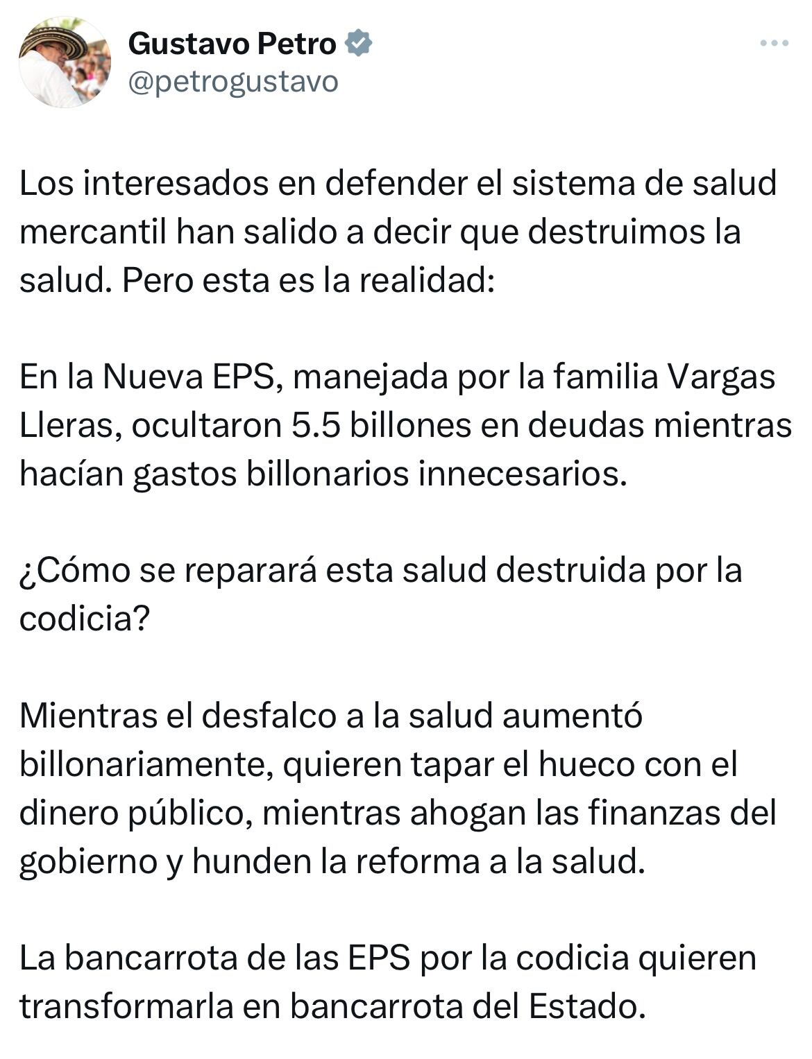 Mensaje presidente Gustavo Petro