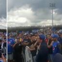 Una multitud de hinchas llegó hasta la sede de entrenamiento para mostrar su apoyo de cara al juego ante Medellín