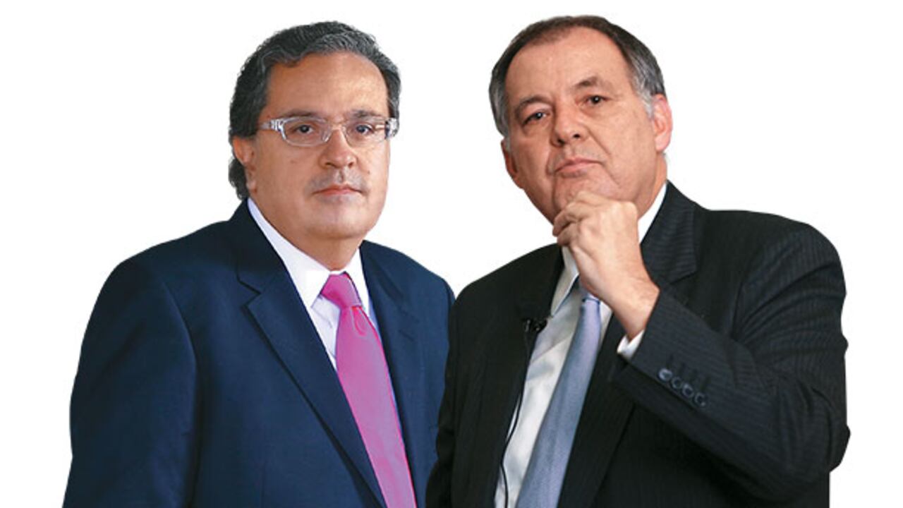 Gerardo Hernández, superintendente financiero y Alejandro Ordoñez, procurador