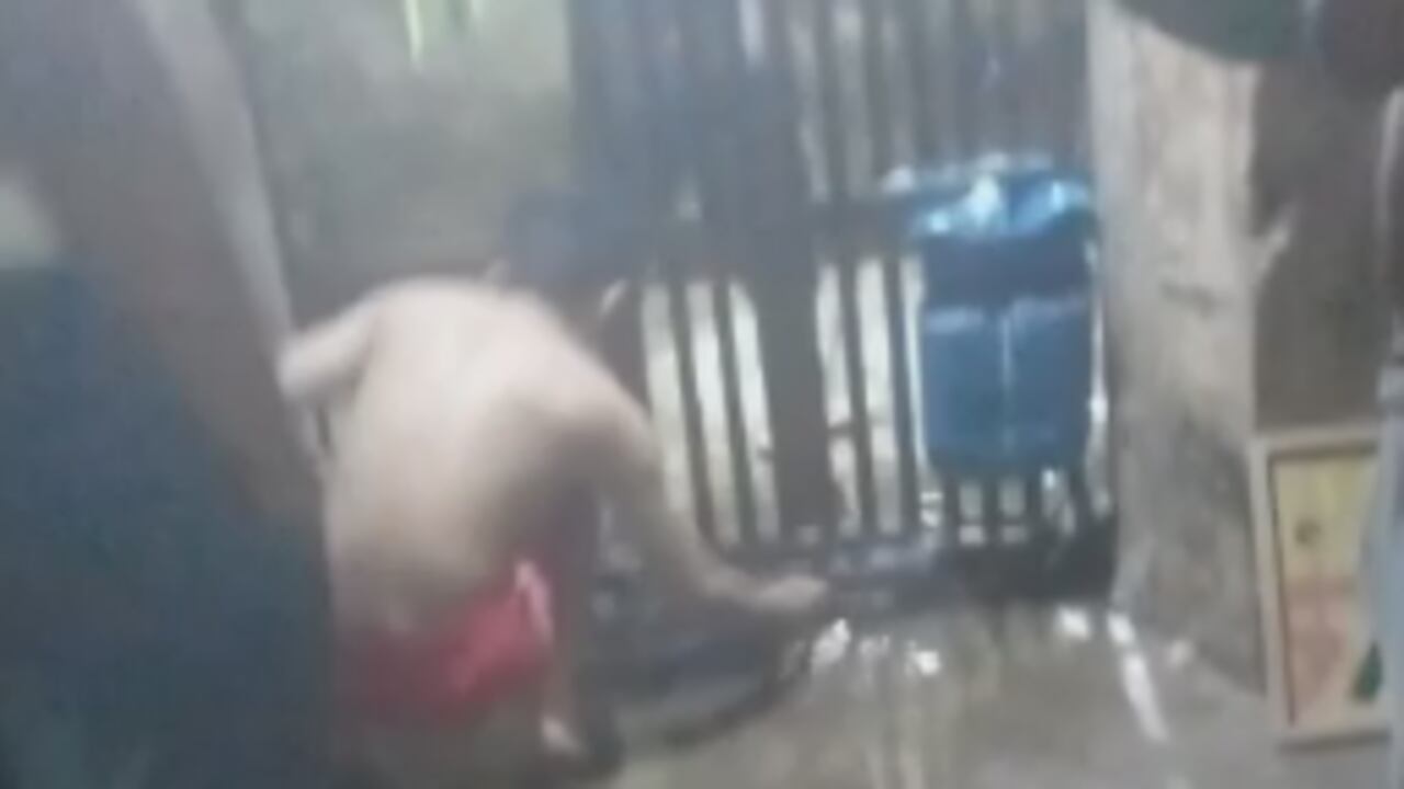 Estación de Policía La Candelaria, quedó inundada.