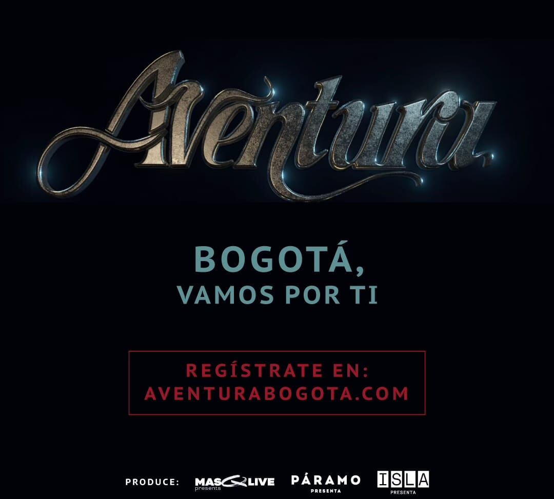 La banda Aventura daría un concierto en Bogotá como parte de su gira Cerrando Ciclos. Foto tomada de redes