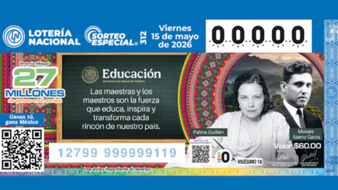 Lotería Nacional de México, sorteo 15 de mayo.