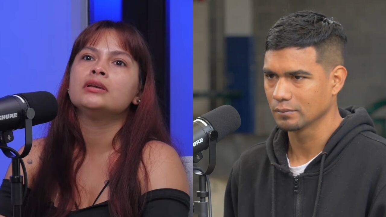 Evelyn Rodas y su exesposo Brayan Campo.