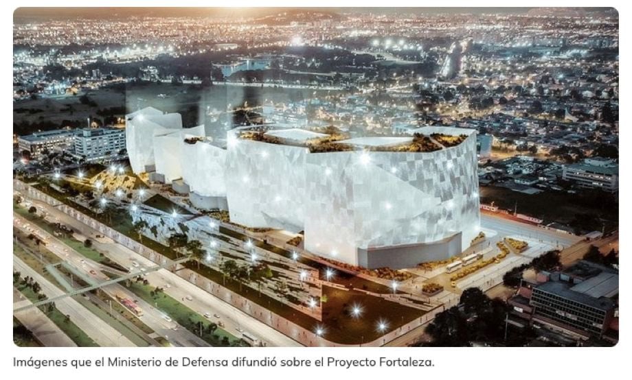 Esta era la obra que pretendía construir el Ministerio de Defensa, pero no arracó.
