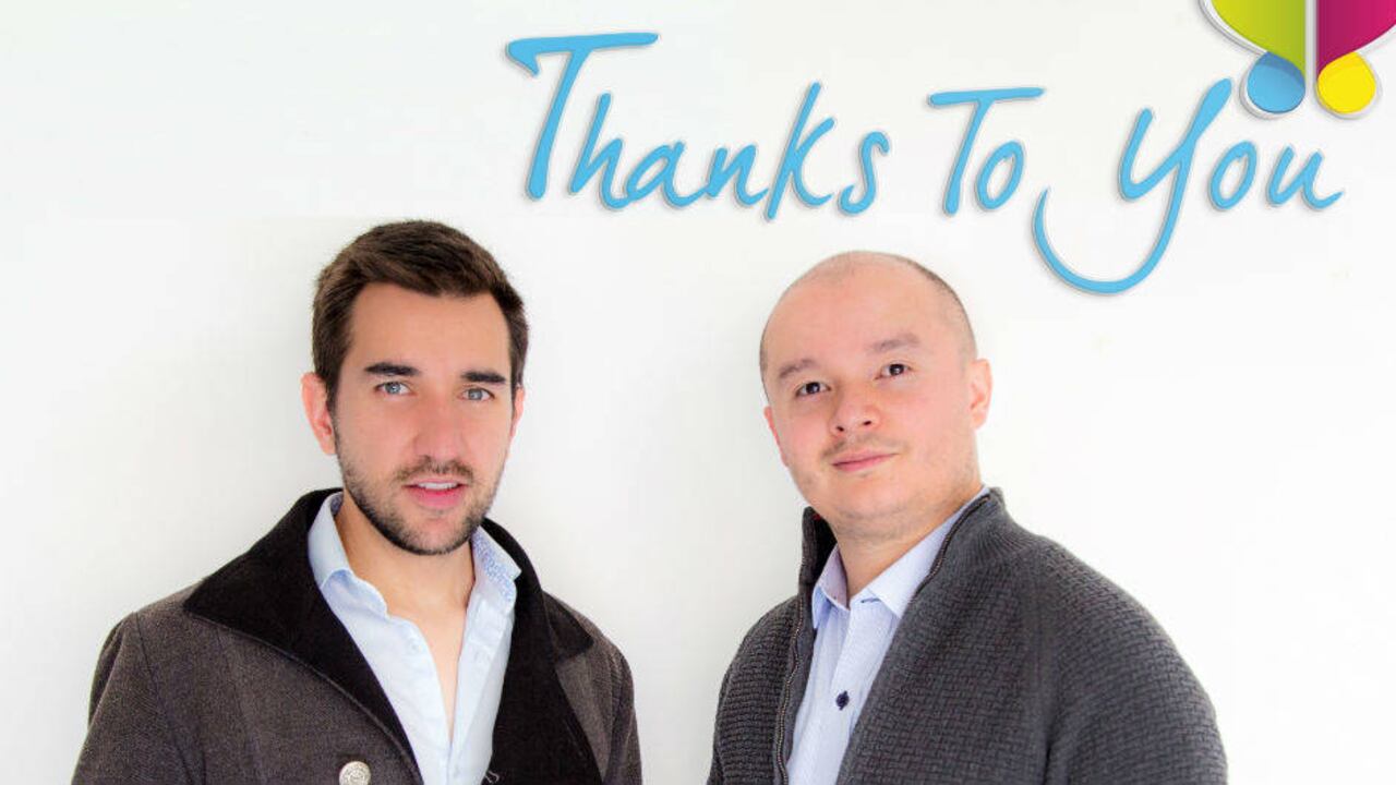 Jaime Andrade y Daniel Forero, fundadores de Thanks to you. Cortesía.