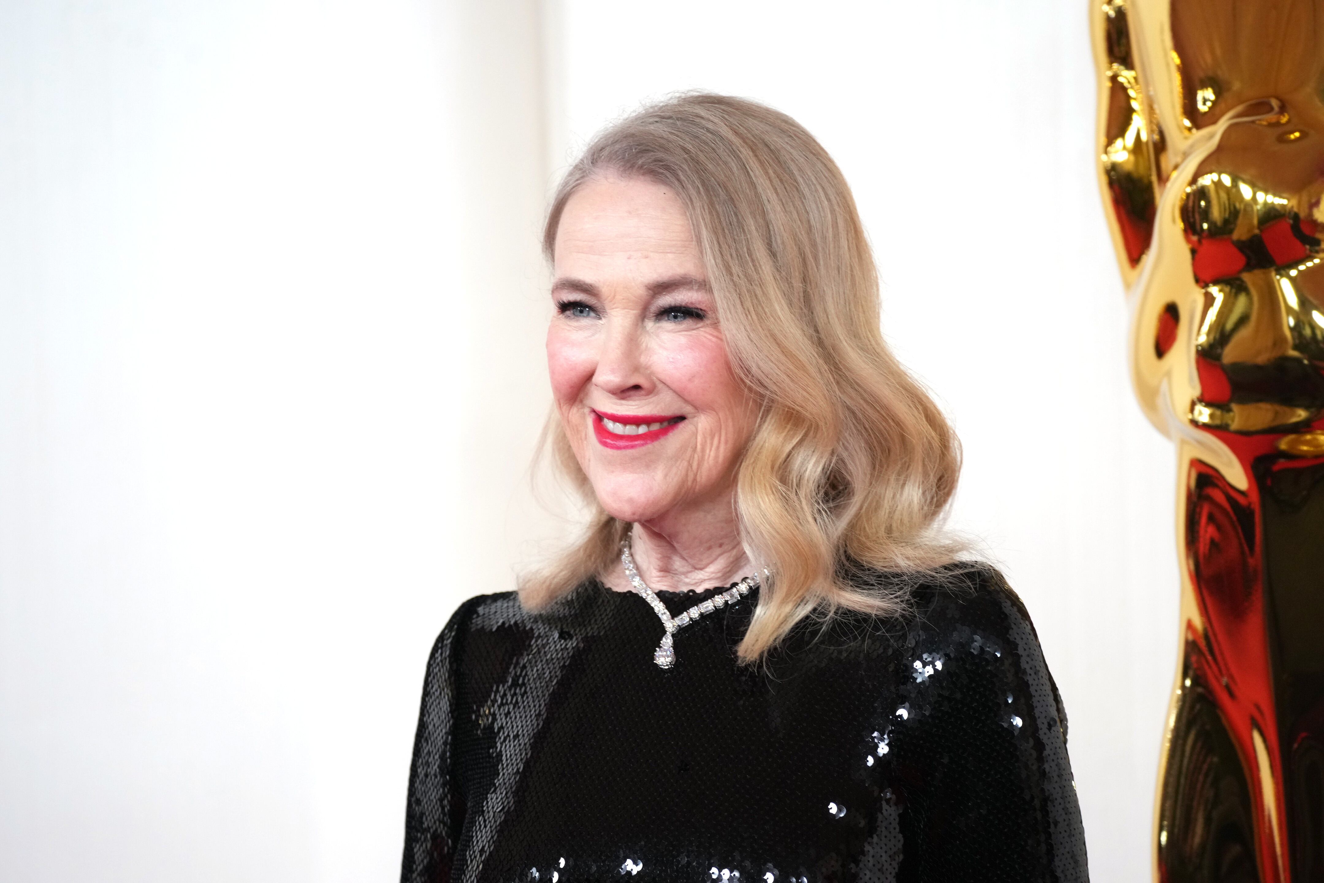 HOLLYWOOD, CALIFORNIA - MARCH 10: Catherine O'Hara attends the 96th Annual Academy Awards at Dolby Theatre on March 10, 2024 in Hollywood, California. (Photo by Jeff Kravitz/FilmMagic)