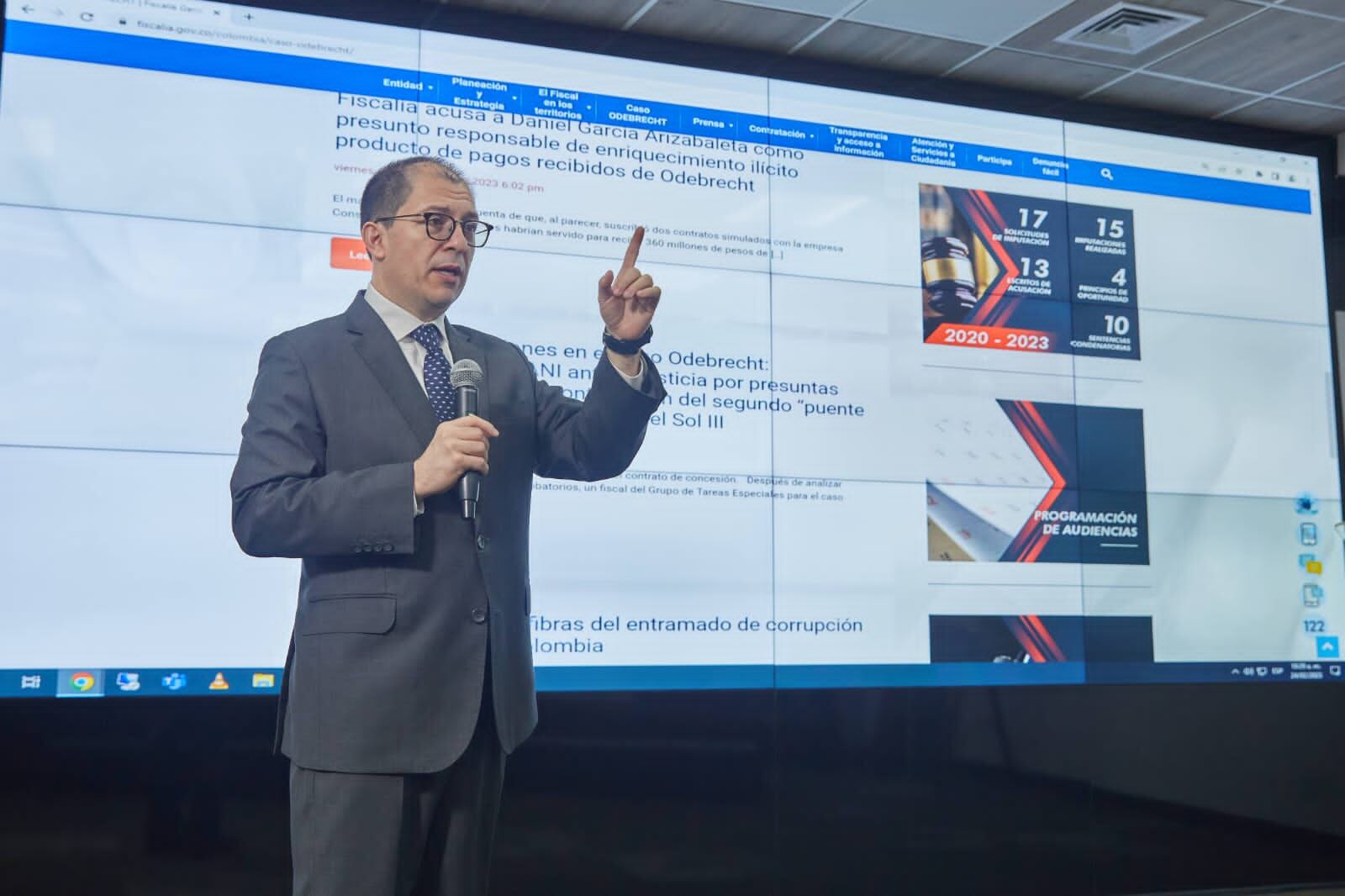 El fiscal General, Francisco Barbosa, anunció nuevas imputaciones por el caso Odebrecht.