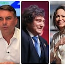 Flávio Bolsonaro, Javier Milei, María Corina Machado y Abelardo De La Espriella