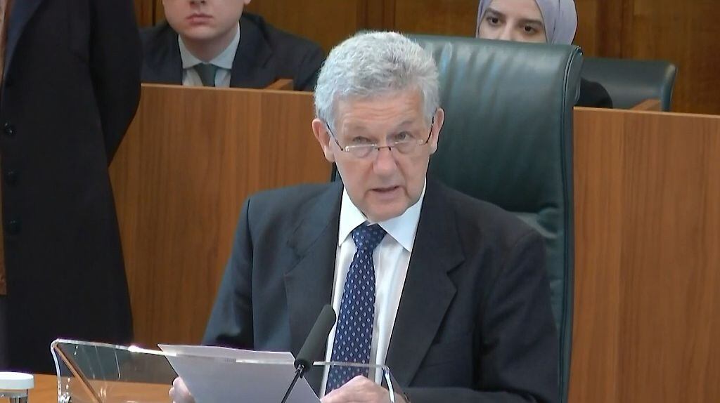 Screen grab taken from PA Video of Lord Hodge, Deputy President of the Supreme Court, at the Supreme Court in London, handing down the judgment on the legal definition of a woman. The Supreme Court ruling follows a series of challenges brought by For Women Scotland (FWS), a women's rights campaign group, over the definition of "woman" in Scottish legislation mandating 50% female representation on public boards. Picture date: Wednesday April 16, 2025. (Photo by PA Video/PA Images via Getty Images)