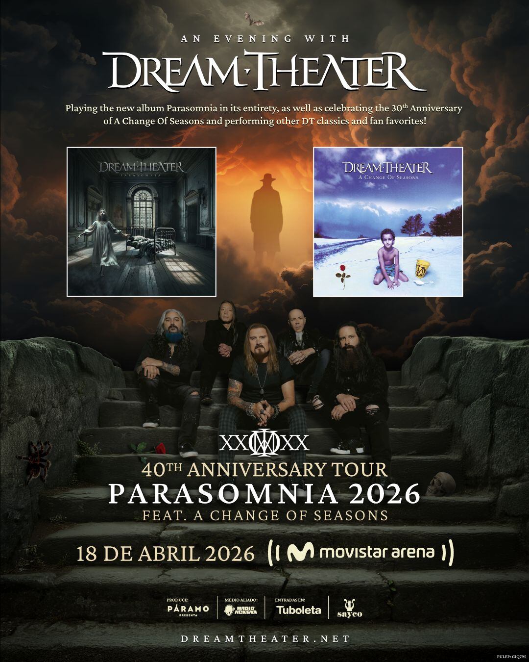 Dream Theater vuelve a Bogotá el 18 de abril de 2026.
