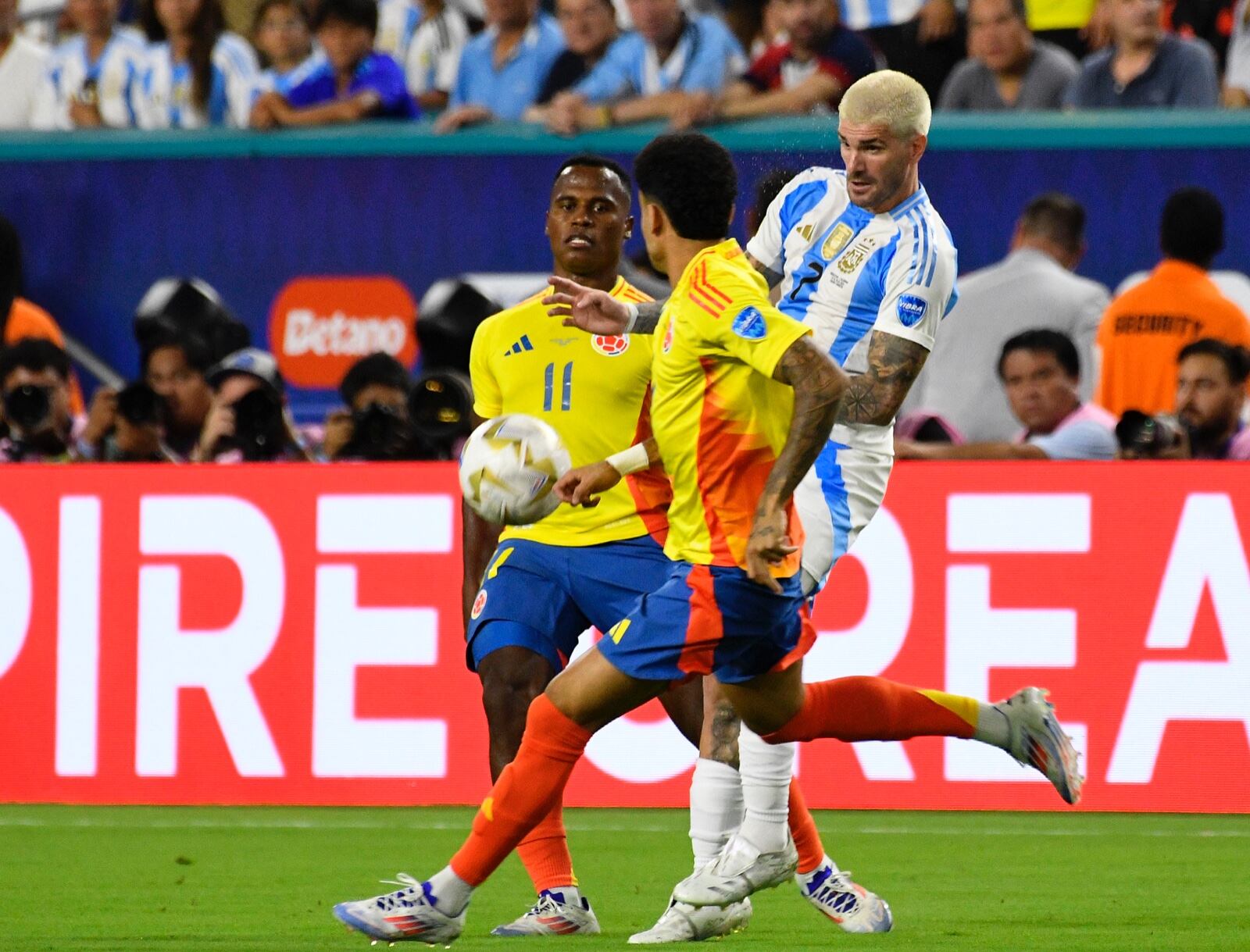 Imagen de la final entre Colombia y Argentina en la Copa América 2024.