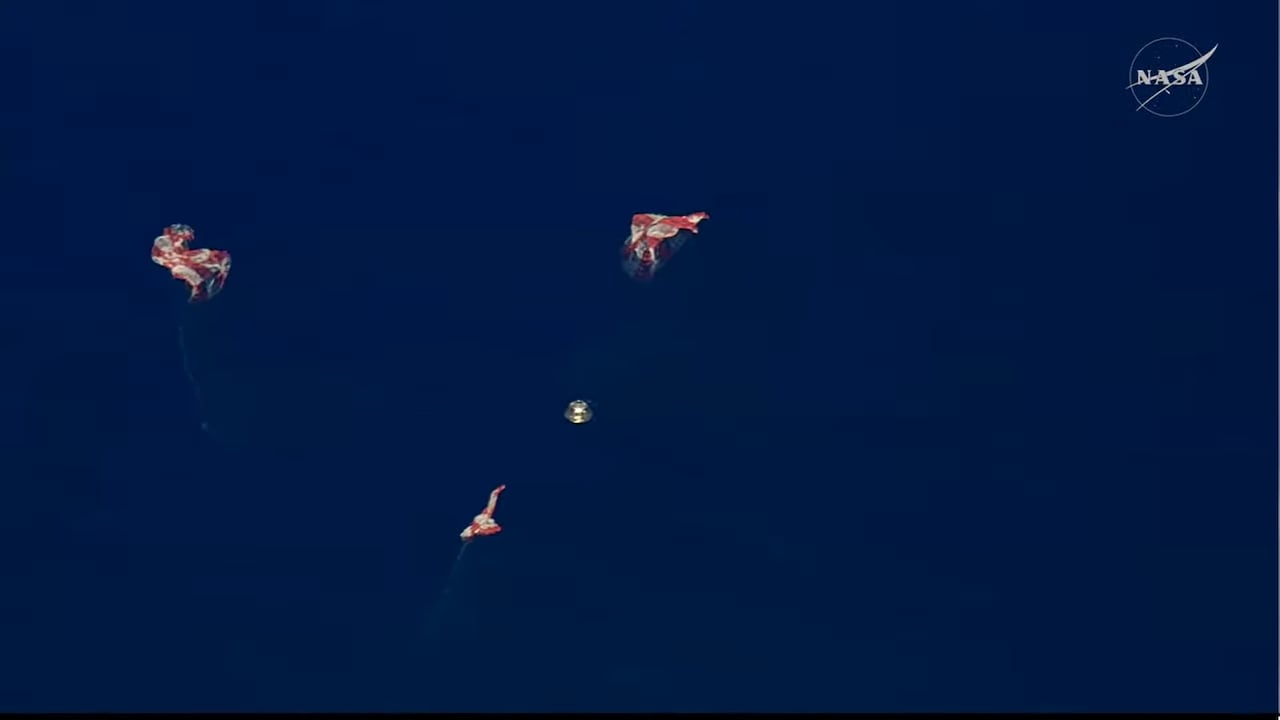 El amerizaje fue exitoso.