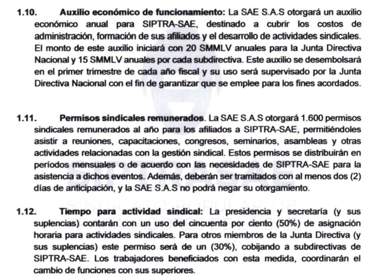 La SEA tendría que dar millonarios auxilios de capacitación y administración a los miembros del sindicato.