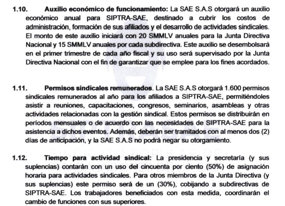 La SEA tendría que dar millonarios auxilios de capacitación y administración a los miembros del sindicato.