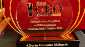 Alberto González Mebarak, recibió el reconocimiento: Best CEO Awards.
