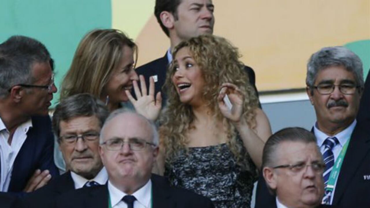 La colombiana Shakira asistió a la final de la copa Confederaciones entre Brasil y España.