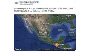 Así registró el SSN el temblor al sur del país
