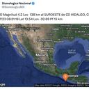 Así registró el SSN el temblor al sur del país