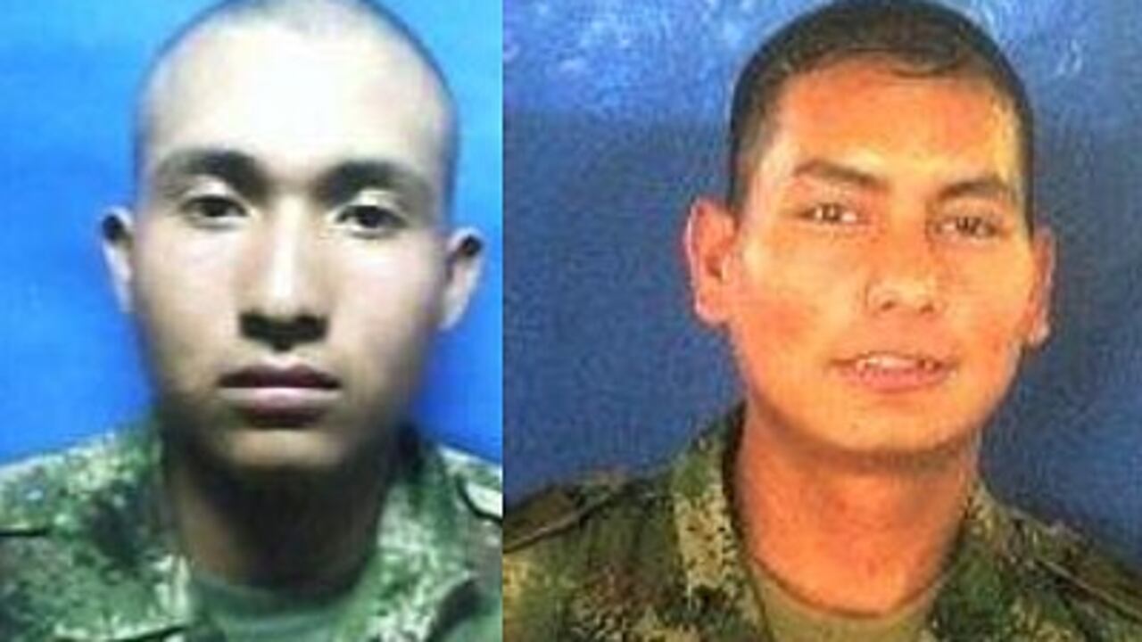 Soldados profesionales José Javier García Capera y Jaime Sánchez Robayo, muertos durante la Operación 'Sodoma'.