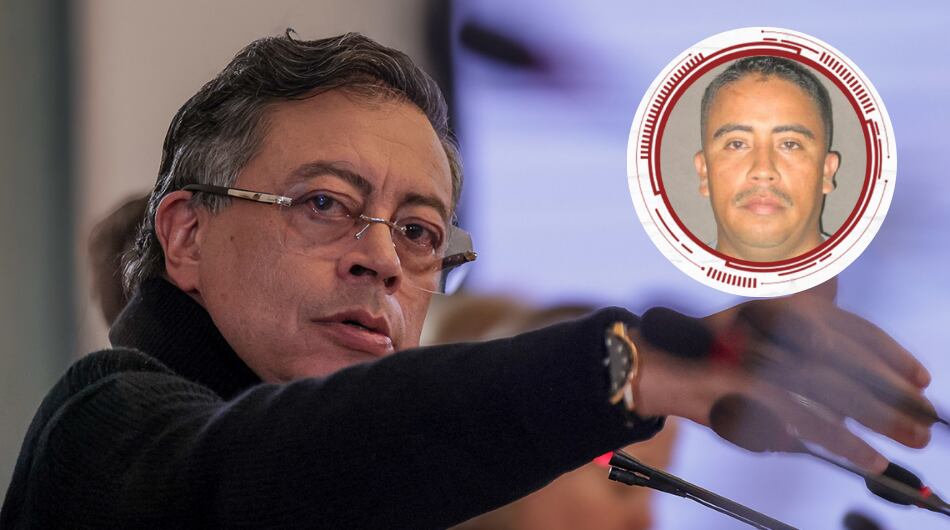 Gustavo Petro y alias Gonzalito, segundo cabecilla del Clan del Golfo.
