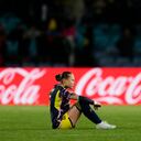 Ana María Guzmán luego de la eliminación de Colombia en el Mundial Femenino 2023.