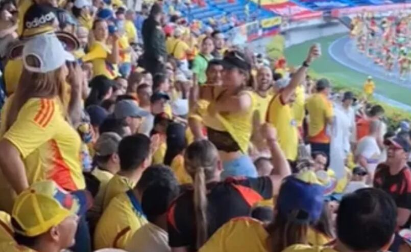 La hincha de la Selección Colombia.