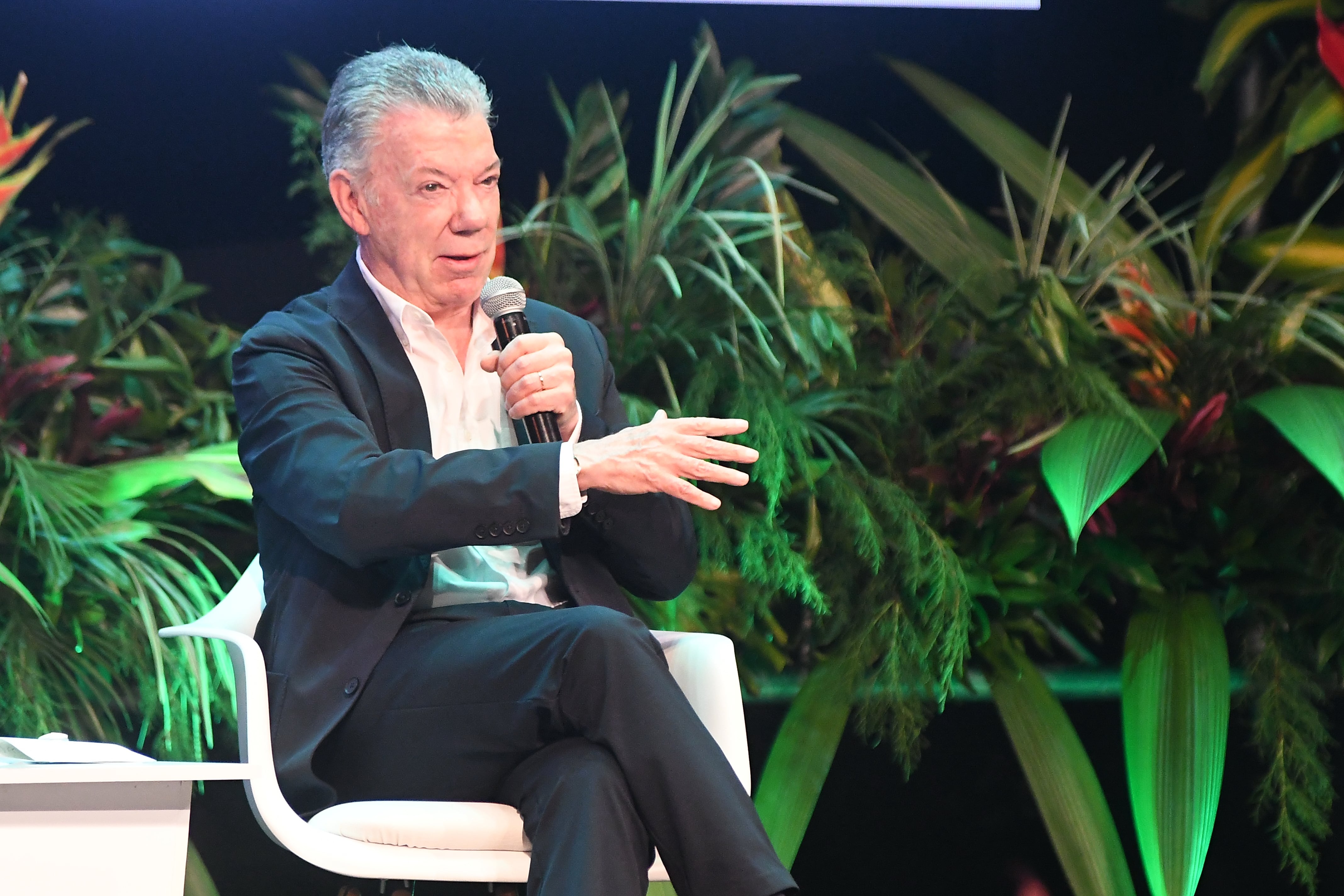 Cali: Semana de la Biodiversidad en Cali, Juan Manuel Santos,  expresidente de Colombia. Foto José L Guzmán. El País.