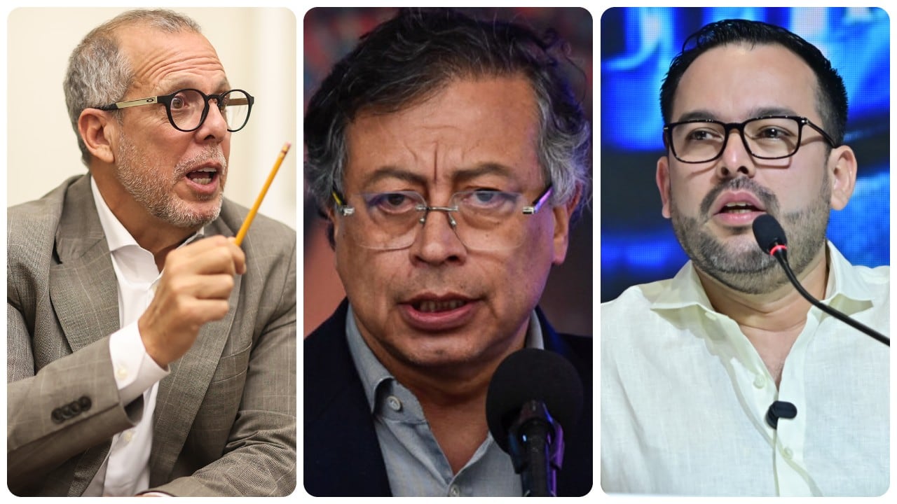Alfredo Saade, Gustavo Petro y Edwin Palma.