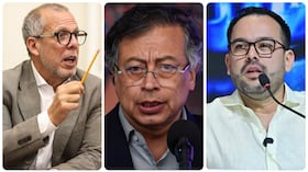 Alfredo Saade, Gustavo Petro y Edwin Palma.