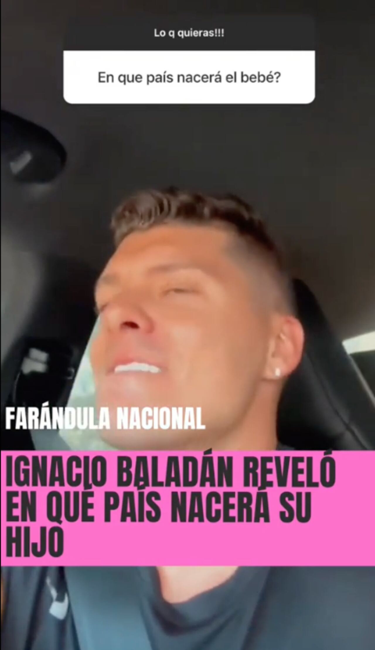 Ignacio Baladán reveló en qué país nacerá su hijo Lucca Baladán Segura