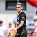 Bad Wimsbach, AUSTRIA - JULY 15: Rafael Borre of Eintracht Frankfurt looks on during the Pre-Season Friendly match between Eintracht Frankfurt and Torino FC at HF Stadium on July 15, 2022 in Bad Wimsbach, Austria. (Photo by Roland Krivec/DeFodi Images via Getty Images)