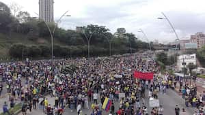 La movilización en el día hoy se hizo por la autopista que conecta a Floridablanca con Bucaramanga.