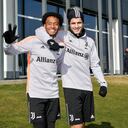 Juan Guillermo Cuadrado y Álvaro Morata en la Juventus.