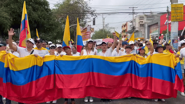 Marchas contra el gobierno Petro en Barranquilla