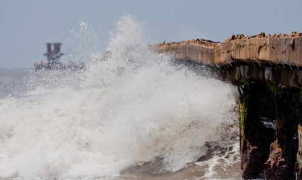 Fuerte oleaje en el Caribe.