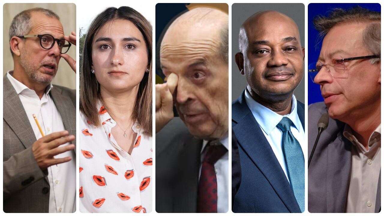 Alfredo Saade, Laura Sarabia, Álvaro Leyva, Luis Gilberto Murillo y Gustavo Petro.