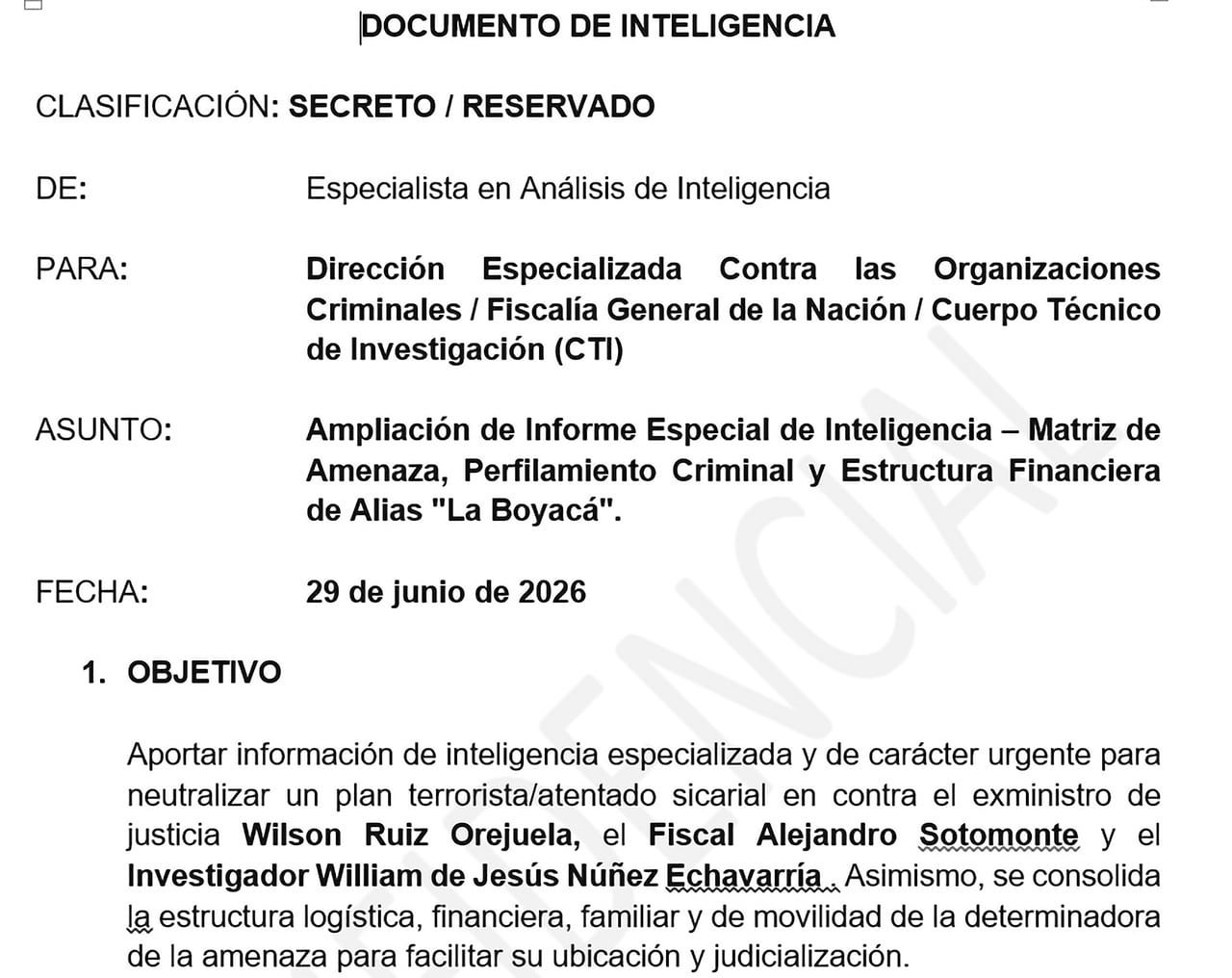 Wilson Ruiz denunció que las amenazas en su contra estarían relacionadas con la lucha que lideró contra el crimen organizado durante su paso por el Ministerio de Justicia.