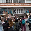 Protestas en colegio Colegio Sagrado Corazón de Jesús Bethlemitas por acoso de profesores
Foto Mario Franco