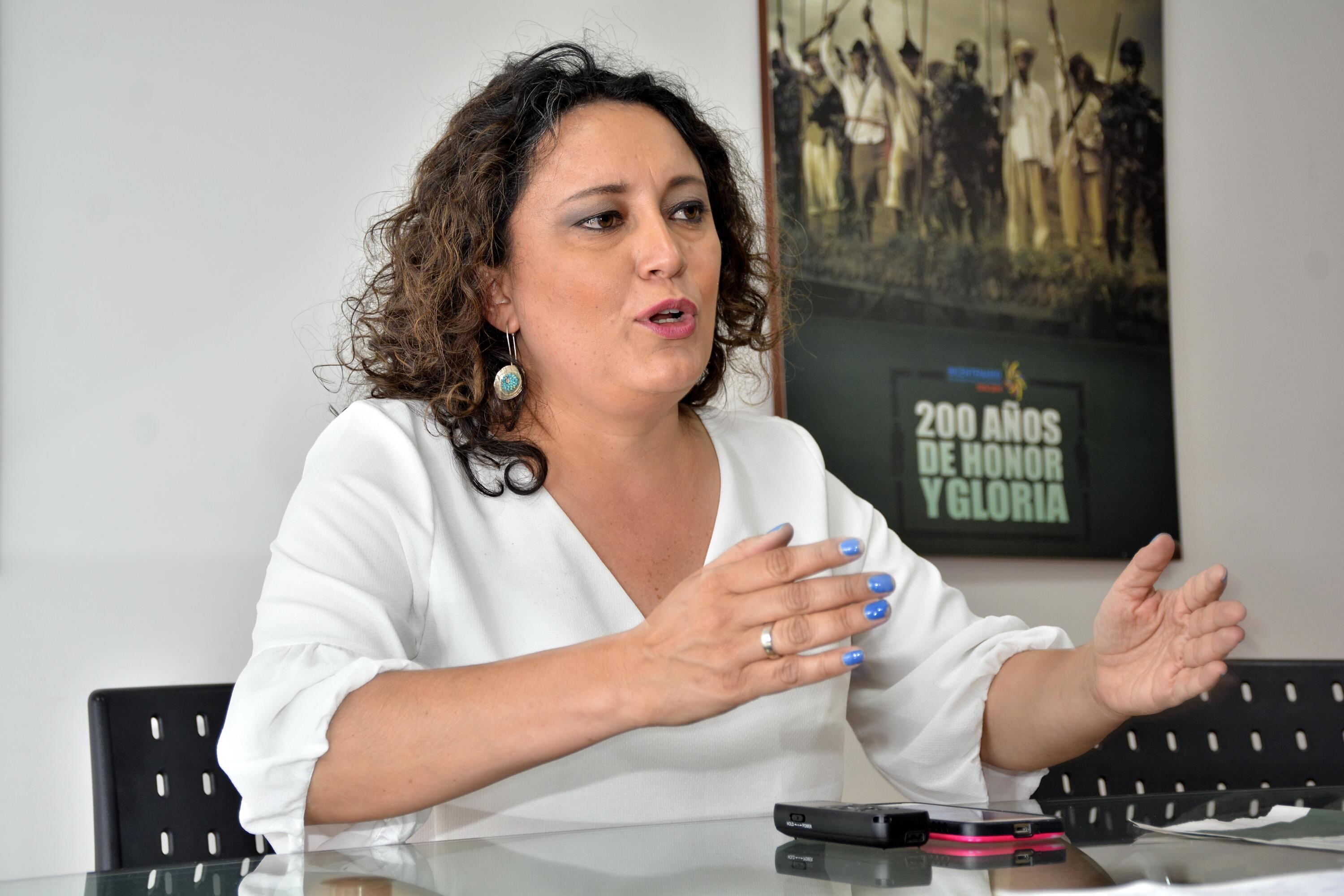 La senadora de la Alianza Verde, Angélica Lozano.