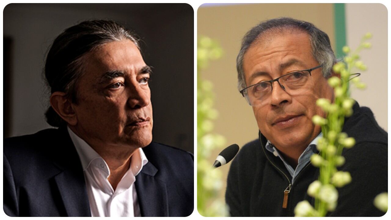 El exdirector del DPS Gustavo Bolívar y el presidente de la República, Gustavo Petro.