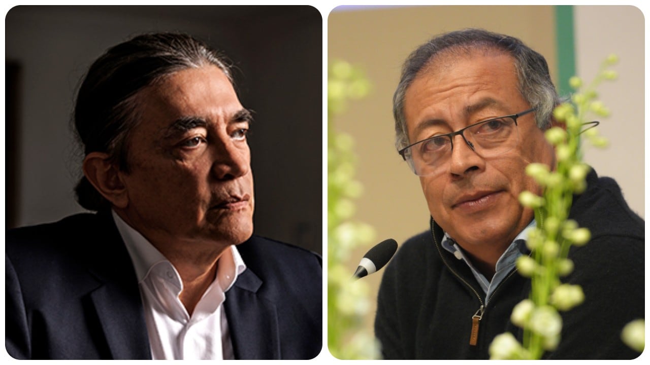 El exdirector del DPS Gustavo Bolívar y el presidente de la República, Gustavo Petro.